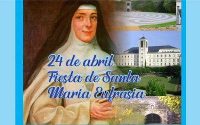 El próximo domingo 24 de abril, se celebrará la Fiesta de Santa María Eufrasia. Accede a la Novena a Santa María Eufrasia preparada por Sor Yvonne Bambara del equipo del Centro Espiritual en Angers.